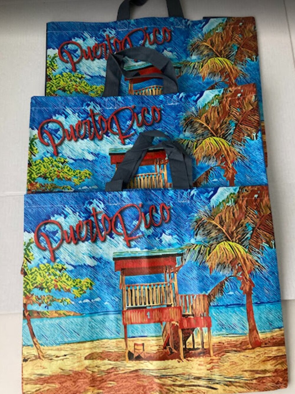 Puerto Rico Reusable Shopper Totes